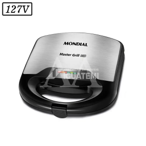 SANDUICHEIRA GRILL MONDIAL MASTER S-20 750W 127V INOX/PRETA