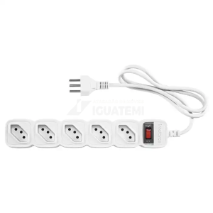 PROTETOR ELETRONICO INTELBRAS C/ 5 TOMADAS EPE 205 BRANCO