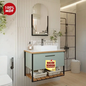 ESPELHEIRA MGM ORI METALON 44CM PISTACHE