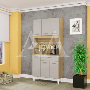 KIT 6P 1G POQUEMA CASSIA DAMASCO / OFF WHITE