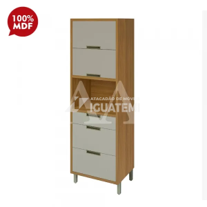 PANELEIRO NESHER TORRE QUENTE 2P 3G IMPERATRIZ FREIJO / OFF WHITE 5003