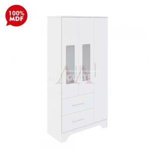 ROUPEIRO 3P. ABRIR 2G PEROBA POPY RETRO BRANCO BRILHO