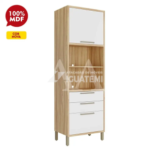 TORRE QUENTE 1P ABRIR 3G RONIPA P/ 2 FORNOS SYRAH 220CM AMENDOA/BRANCO