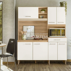 KIT 7P 1G NICIOLI YARA 160 FREIJO / OFF WHITE CRISTAL