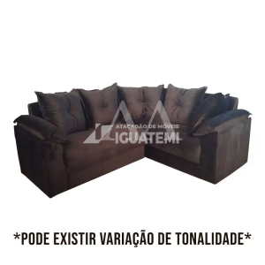 ESTOFADO LIFESPUMA LUGARES PAULINHA CANTO MARROM