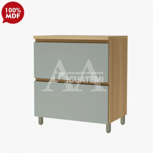 BALCAO NESHER 1P 1G RAINHA 80CM NATURE /VERDE 500698