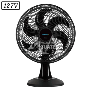 VENTILADOR ZELLOX ZLX-40M TURBO 40CM 6 PAS 3 VEL 127V PRETO