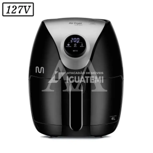 FRITADEIRA MULTILASER AIR FRYER DIGITAL 4L GO205 1500W 127V PRETA