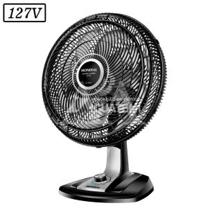 VENTILADOR MONDIAL VTX-40-8P SUPER TURBO 40CM 8 PAS 3 VEL 127V PRETO