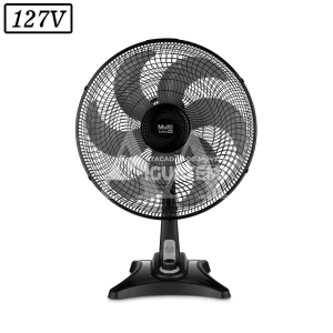 VENTILADOR MULTILASER TURBO VL401 40CM 6 PAS 3 VEL 127V PRETO