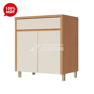 BALCAO NESHER 2P 1G CONDESSA 80CM CARVALHO/GREIGE 500970