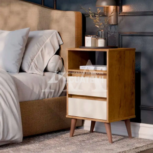 MESA DE CABECEIRA 2G EJ RETRO ROMA FREIJO/OFF WHITE