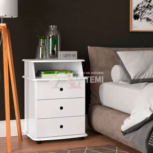 MESA DE CABECEIRA 3G EJ MUDO LUXO NEW BRANCO