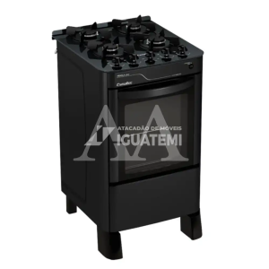 FOGAO 4B ESMALTEC PEROLA GLASS PRETO