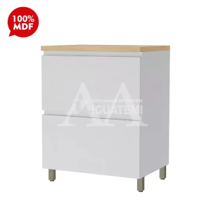 BALCAO NESHER 1P 1G RAINHA 80CM BRANCO/NATURE 500691