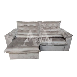 ESTOFADO BOMFLEX GRECIA RETRATIL AREIA ASTECA VELUDO INCA 03