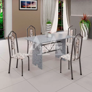 CJ MESA 4C SOMA BIANCA 120X75 RETANGULAR ARABESCO PRATA GRANITO OCRE