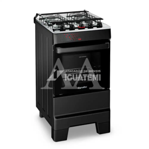 FOGAO 4B ESMALTEC IDEAL TOP 4122 PRETO