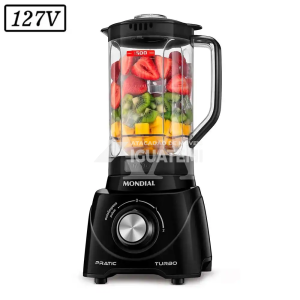 LIQUIDIFICADOR MONDIAL L-98-B 2 VEL 220V PRETO