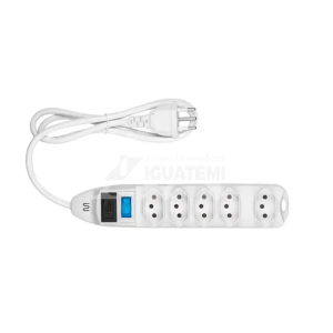 PROTETOR ELETRONICO MULTILASER C/ 5 TOMADAS WI300 BRANCO