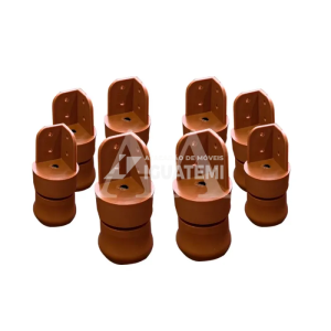 KIT TCIL PES C/8 PLASTICO C/ REGULAGEM CARAMELO