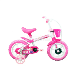BICICLETA TK3 TRACK ARCO IRIS ARO 12 INFANTIL S/MARCHA BRANCO/FUCCIA
