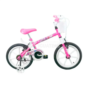 BICICLETA TK3 TRACK PINKY ARO 16 INFANTIL S/MARCHA ROSA/BRANCO
