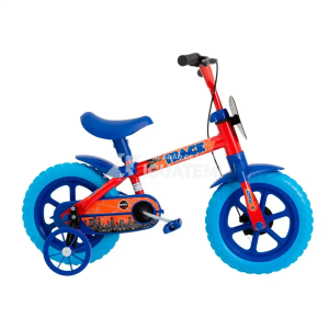 BICICLETA TK3 TRACK ARCO IRIS ARO 12 INFANTIL S/MARCHA VERMELHO/AZUL