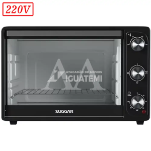 FORNO ELETRICO SUGGAR 42L 220V PRETO
