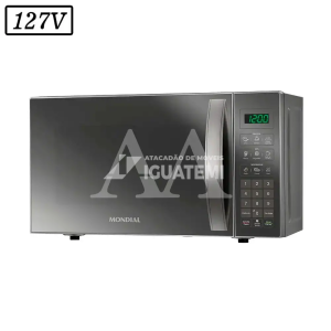 FORNO MICROONDAS MONDIAL MO0121E 21L 127V PRATA COBRE ESPELHADO