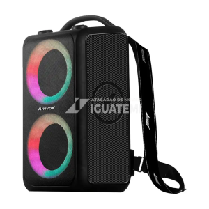 CAIXA DE SOM AMVOX AMPLIFICADORA ACA 600 BAGVOX BLACK 600 WATS