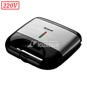 SANDUICHEIRA GRILL AMVOX AMS500 750W 220V PRETA