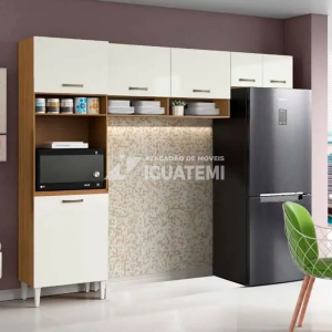 COZINHA ARAMOVEIS COMPACTA AURORA ATACAMA/OFF WHITE