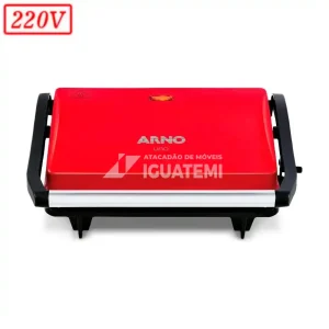 SANDUICHEIRA GRILL ARNO COMPACT UNO 760W 220V VERMELHA