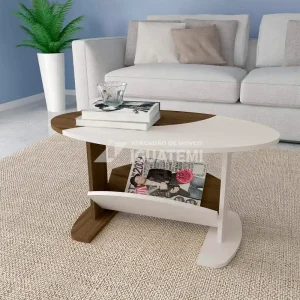 MESA CENTRO ARTELY ISIS AMENDOA / OFF WHITE