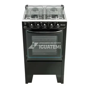 FOGAO 4B BRASLAR PISO FENIX PLUS AUTOMATICO BLACK