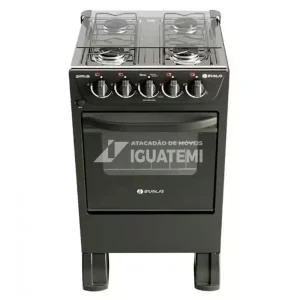 FOGAO 4B BRASLAR PISO NEW SIRIUS PLUS AUTOMATICO BLACK