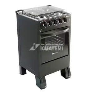 FOGAO 4B BRASLAR PISO SIRIUS PLUS AUTOMATICO BLACK