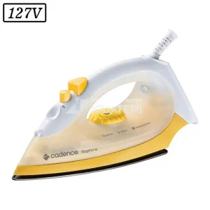 FERRO DE PASSAR CADENCE A VAPOR SAPHIRO IRO200 127V BRANCO / AMARELO