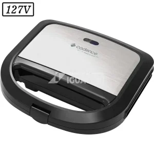 SANDUICHEIRA TOAST GRILL CADENCE SAN615 750W 127V INOX/PRETA