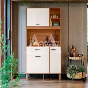 KIT 4P 1G NICIOLI ERVA DOCE 90 IPE/OFF WHITE CRISTAL