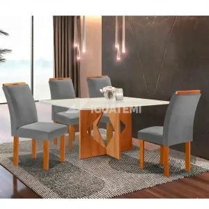 CJ MESA 4C CEL MOVEIS MILAO RETANGULAR 120X80 TAMPO LONDRES PLUS C/VDO