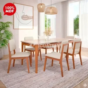 CJ MESA 6C CIMOL BAOBA RETANGULAR 180x90 AMARILIS MADEIRA/OFFWHITE/LIN