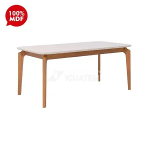 MESA CIMOL BAOBA NATUAME RETANGULAR 180X90 MADEIRA/OFF WHITE